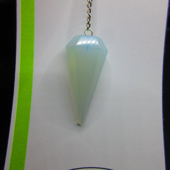 Opalite Gemstone Dowsing Pendulum Meditation Tool - Picture 2 of 4